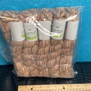 10 NWT (~500g total) 100% Cotton Variegated Hanks in Color: Toffee Twist 50g ea